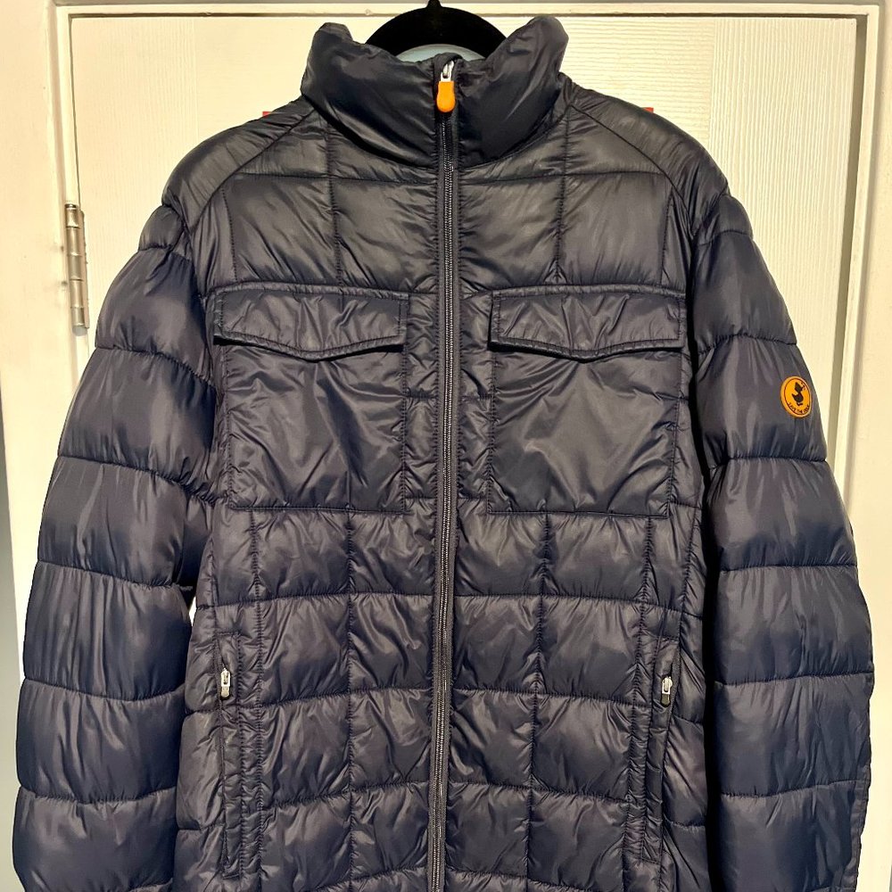 Save The Duck Ultra Light Vegan Puffer Jacket in Navy